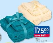 Clicks 6 Piece Towel Set-Per Set