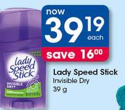 Lady Speed Stick(Invisible Dry)-39g