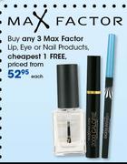 Max Factor Lip, Eye Or Nail Products Products-Each