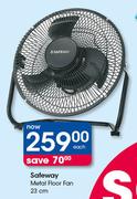 Safeway Metal Floor Fan 23cm