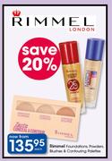 Rimmel Foundations/Powders/Blushes & Contouring Palettes-Each