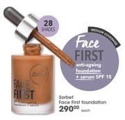 Sorbet Face First Foundation-Each