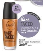 Sorbet Bare Faced Foundation-Each