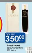 Royal Secret Spray Concentrate EDT-100ml Each
