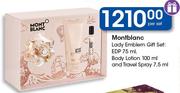 Montblanc Lady Emblem Gift Set Of EDP-75ml, Body Lotion-100ml & Travel Spray 7.5ml-Per Set