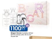 Bvlgari Omnia Crystalline Gift Set Of EDT-40ml, Body Lotion-40ml & Shower Gel-Per Set
