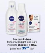 Nivea Perfect & Radiant Skin Care Products-Each