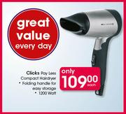 Clicks Pay Less Compact Hairdryer