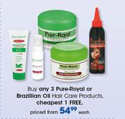 Pure-Royal Or Brazilian Oil Hair Care Products-Each