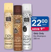 Girlz Only Dry Shampoo-200ml Each