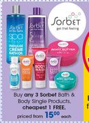 Sorbet Bath & Body Single Products-Each