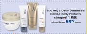 Dove DermoSpa Hand & Body Products-Each