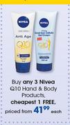 Nivea Q10 Hand & Body Products-Each