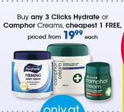 Clicks Hydrate Or Camphor Creams-Each