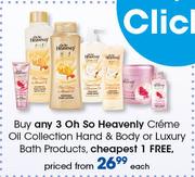 Oh So Heavenly Creme Oil Collection Hand & Body Or Luxury Bath Products-Each