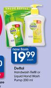 Dettol Handwash Refill Or Liquid Hand Wash Pump-200ml Each