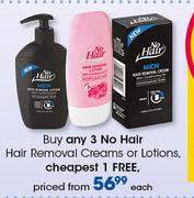 No Hair Hair Removal Creams Or Lotions-Each
