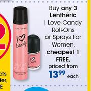 Lentheric I Love Candy Roll-Ons Or Sprays For Women-Each