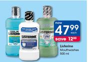 Listerine Mouth Washes-500ml Each