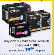 Kotex Maxi Products-Per Pack