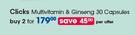 Clicks Multivitamin & Ginseng 30 Capsules-For 2