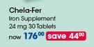 Chela Fer Iron Supplement 24 mg 30 Tablets-Per Pack