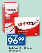 Antistax 60 Or 90 Tablets Or Gel-125ml Each