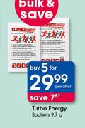 Turbo Energy Sachets-5 x 9.7g 