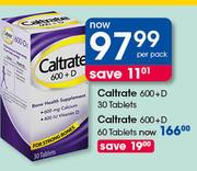 Caltrate 600 + D 30 Tablets-Per Pack