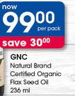GNC Natural Brand Certified Organic Flax Seed Oil-236ml Per Pack