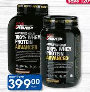 GNC Pro Performance AMP Amplified Gold 100% Whey Protein Advanced 1 lb-Each