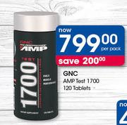 GNC AMP Test 1700 120 Tablets-Per Pack