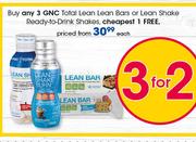 GNC Total Lean Lean Bars Or Lean Shake Ready To Drink Shakers-Each