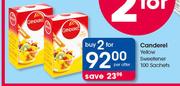 Canderel Yellow Sweetener 100 Scahets-For 2