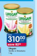 Lifegain Vanilla Or Strawberry-1Kg Each