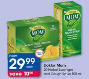 Doktor Mom 20 Herbal Lozenges & Cough Syrup-100ml Each