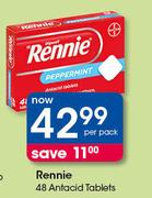 Rennie 48 Antacid Tablets-Per Pack