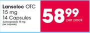 Lansoloc OTC 15 mg 14 Capsules-Per Pack