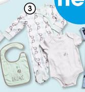Clicks Unisex 3 Pack Ellie Sleepsuit