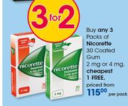 Nicorette 30 Coated Gum 2 mg Or 4 mg-Per Pack