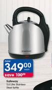 Safeway 3.6ltr Stainless Steel Kettle-Each