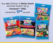 Mister Sweet Assorted Sweets-125g Per Pack