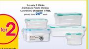 Clicks Fresh Lock Plastic Storage Containers-Each 