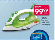 Clicks Pay Less 1400 Watt Steam Iron-Each