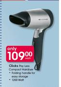 Clicks Pay Less Compact Hairdryer-Each