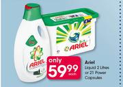 Ariel Liquid-2Ltr Or 21 Power Capsules-Each