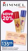 Rimmel Foundations, Powders, Blushes & Contouring Paletts-Each