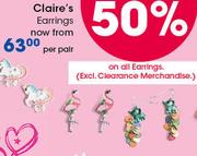Clair's Earrings-Per Pair