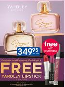 Yardley Gorgeous 50ml With Free Yardley Lipstick-Per Offer