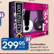 Exclamation Queen EDT 30ml And Original 50ml-Per Set